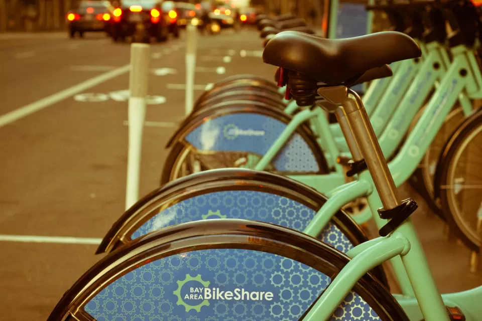 BABS bikes in a socking station